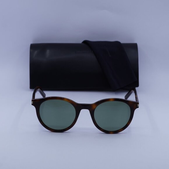 Saint Laurent SL342 003 Round Sunglasses - Havana/Green - Picture 4 of 10